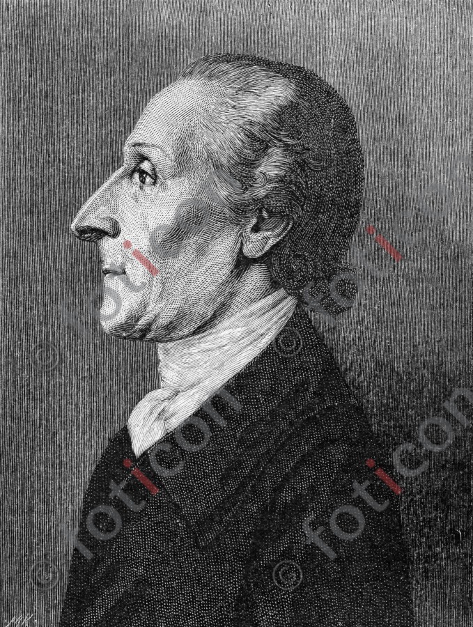Portrait von Johann Caspar Lavater | Portrait of Johann Caspar Lavater - Foto foticon-portrait-0109-sw.jpg | foticon.de - Bilddatenbank für Motive aus Geschichte und Kultur