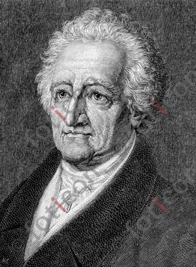 Portrait von Johann Wolfgang von Goethe | Portrait of Johann Wolfgang von Goethe - Foto foticon-portrait-0115-sw.jpg | foticon.de - Bilddatenbank für Motive aus Geschichte und Kultur