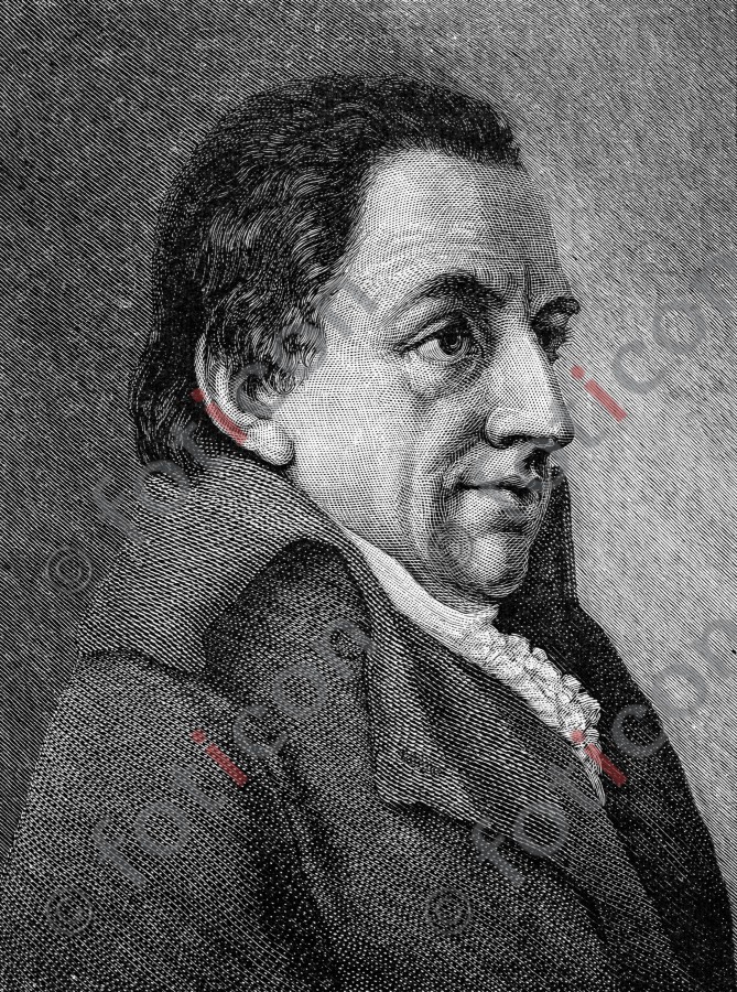 Portrait von Johann Gottlieb Fichte | Portrait of Johann Gottlieb Fichte - Foto foticon-portrait-0132-sw.jpg | foticon.de - Bilddatenbank für Motive aus Geschichte und Kultur