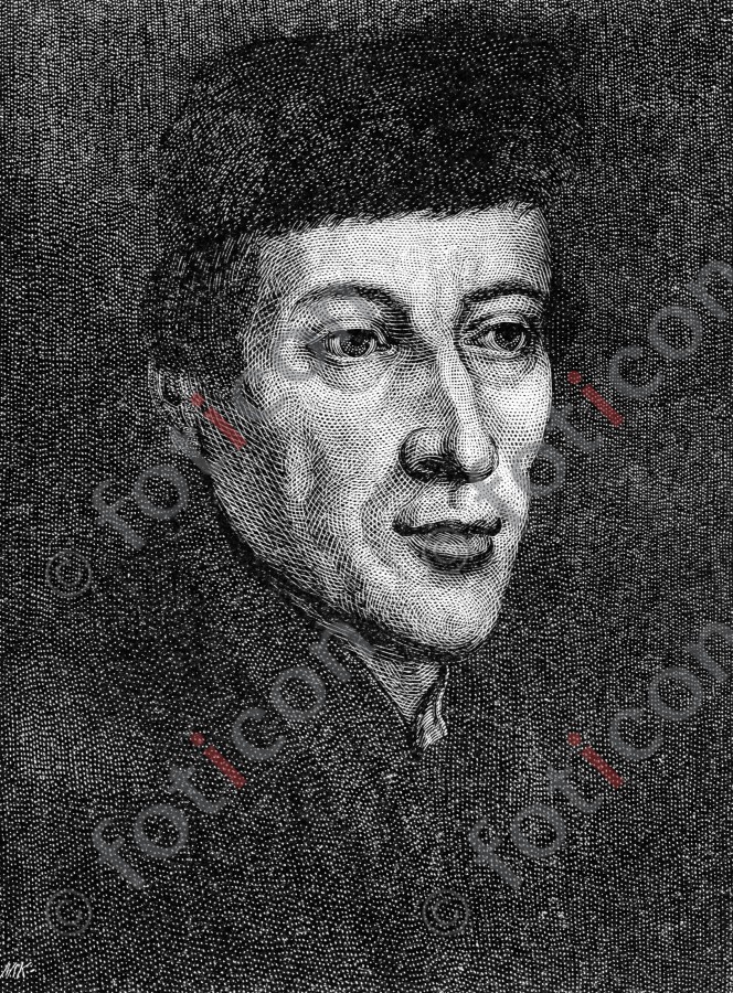 Portrait von Nikolaus Kopernikus | Portrait of Nicolaus Copernicus - Foto portrait-0019-sw.jpg | foticon.de - Bilddatenbank für Motive aus Geschichte und Kultur